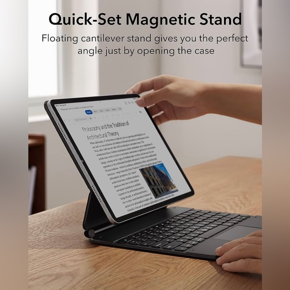 BNWB ESR IPad Pro 12.9 Magnetic Keyboard Case/BLACK - Picture 4 of 8